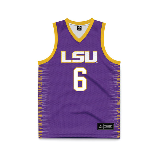 LSU - NCAA Women's Basketball : Divine Bourrage - Purple Basketball Jersey-0