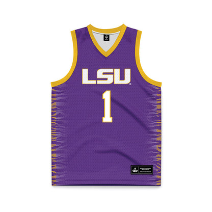 LSU - NCAA Women's Basketball : Amiya Joyner - Purple Basketball Jersey-0