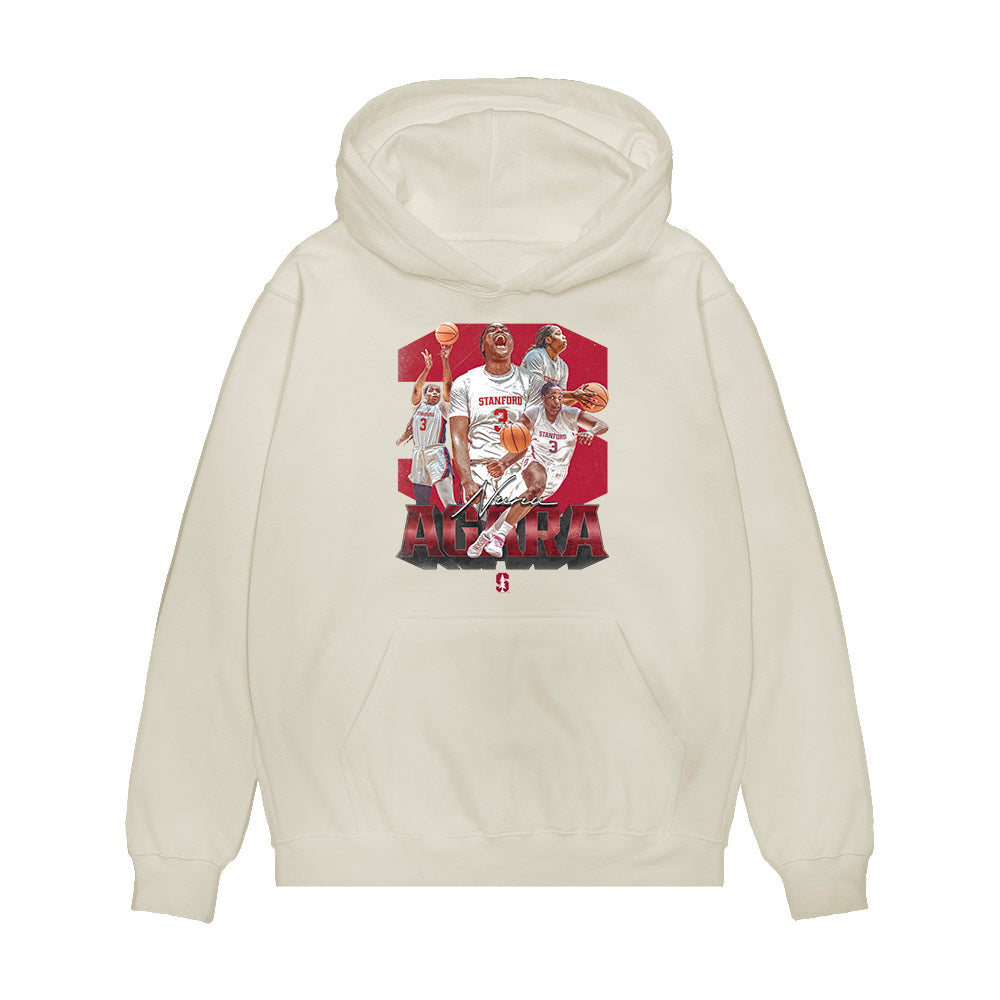 Stanford - NCAA Women's Basketball : Nunu Agara - Collage Premium Hooded Sweatshirt-0