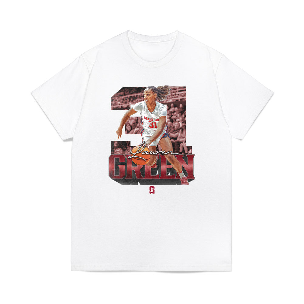 Stanford - NCAA Women's Basketball : Lauren Green - Collage Premium T-Shirt-0