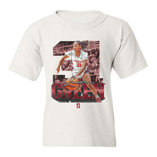 Stanford - NCAA Women's Basketball : Lauren Green - Collage Youth T-Shirt-0