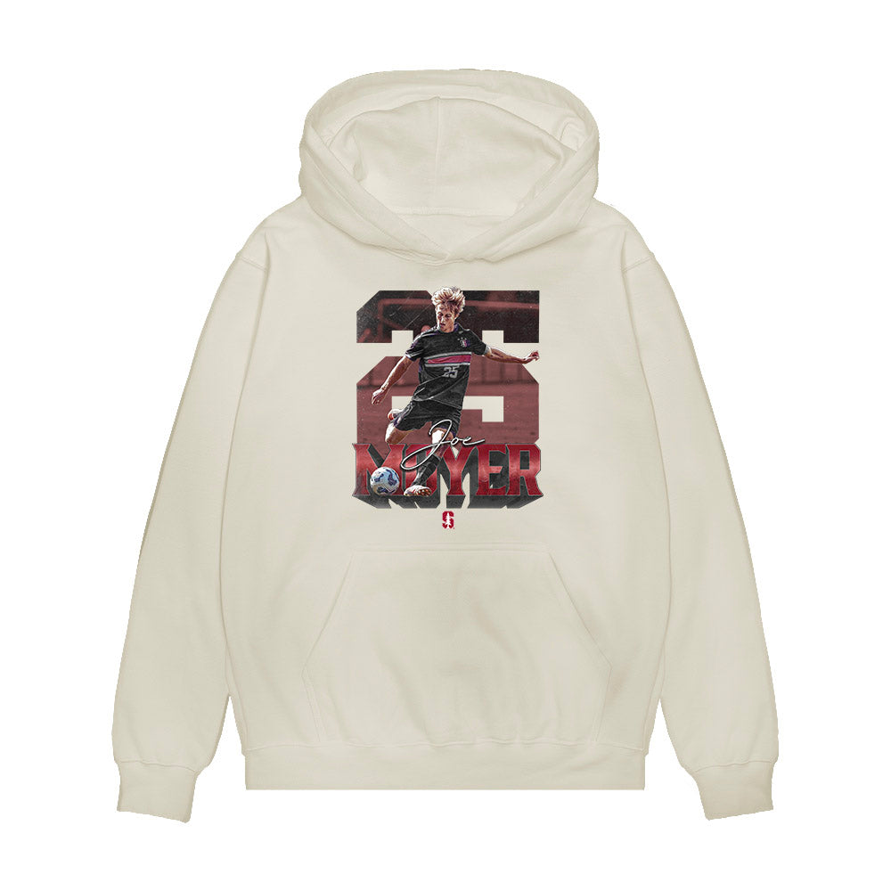 Stanford - NCAA Men's Soccer : Joe Moyer - Collage Premium Hooded Sweatshirt-0