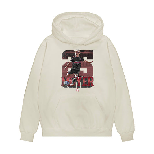 Stanford - NCAA Men's Soccer : Joe Moyer - Collage Premium Hooded Sweatshirt-0