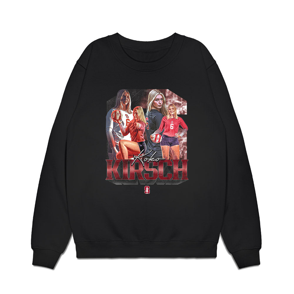 Stanford - NCAA Women's Volleyball : Koko Kirsch - Premium Crewneck Sweatshirt-0