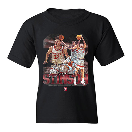 Stanford - NCAA Men's Basketball : Evan Stinson - Collage Youth T-Shirt-0
