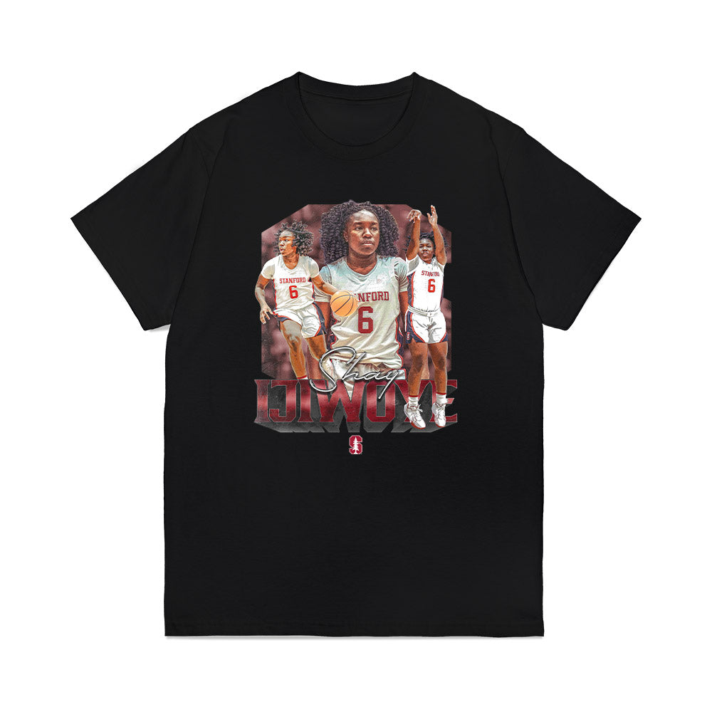 Stanford - NCAA Women's Basketball : Shay Ijiwoye - Collage Premium T-Shirt-0