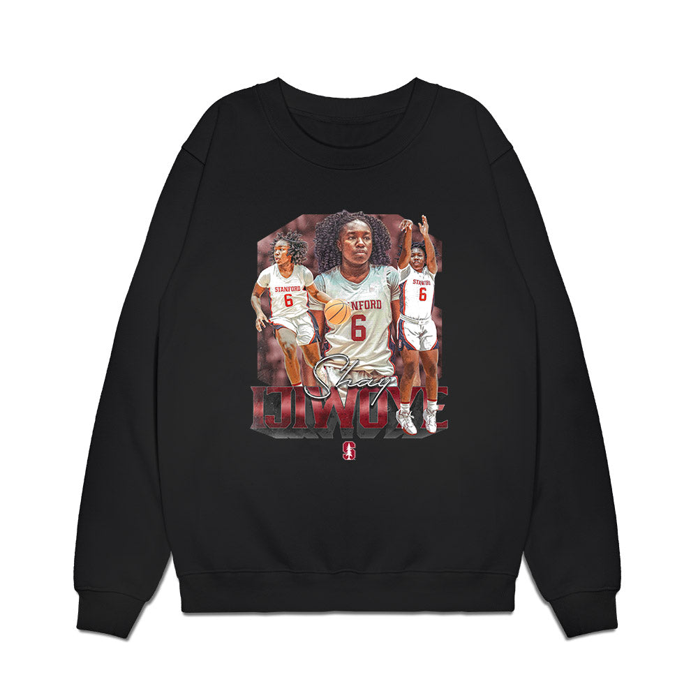 Stanford - NCAA Women's Basketball : Shay Ijiwoye - Collage Premium Crewneck Sweatshirt-0