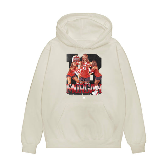 Miami of Ohio - NCAA Women's Volleyball : Emily Morgan - Premium Hooded Sweatshirt-0