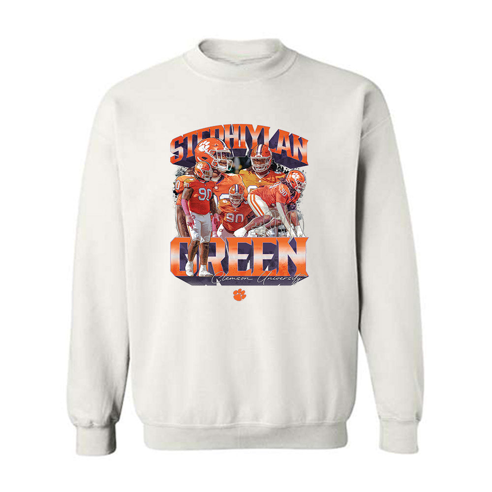 Clemson - NCAA Football : Stephiylan Green - Player Collage Crewneck Sweatshirt-0