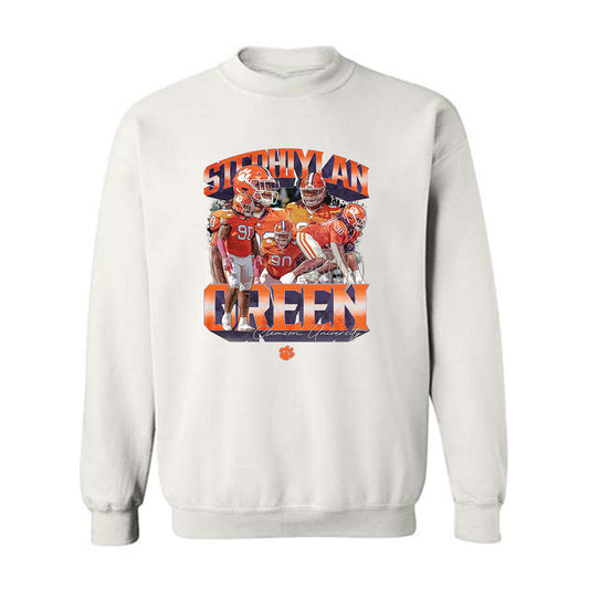 Clemson - NCAA Football : Stephiylan Green - Player Collage Crewneck Sweatshirt-0