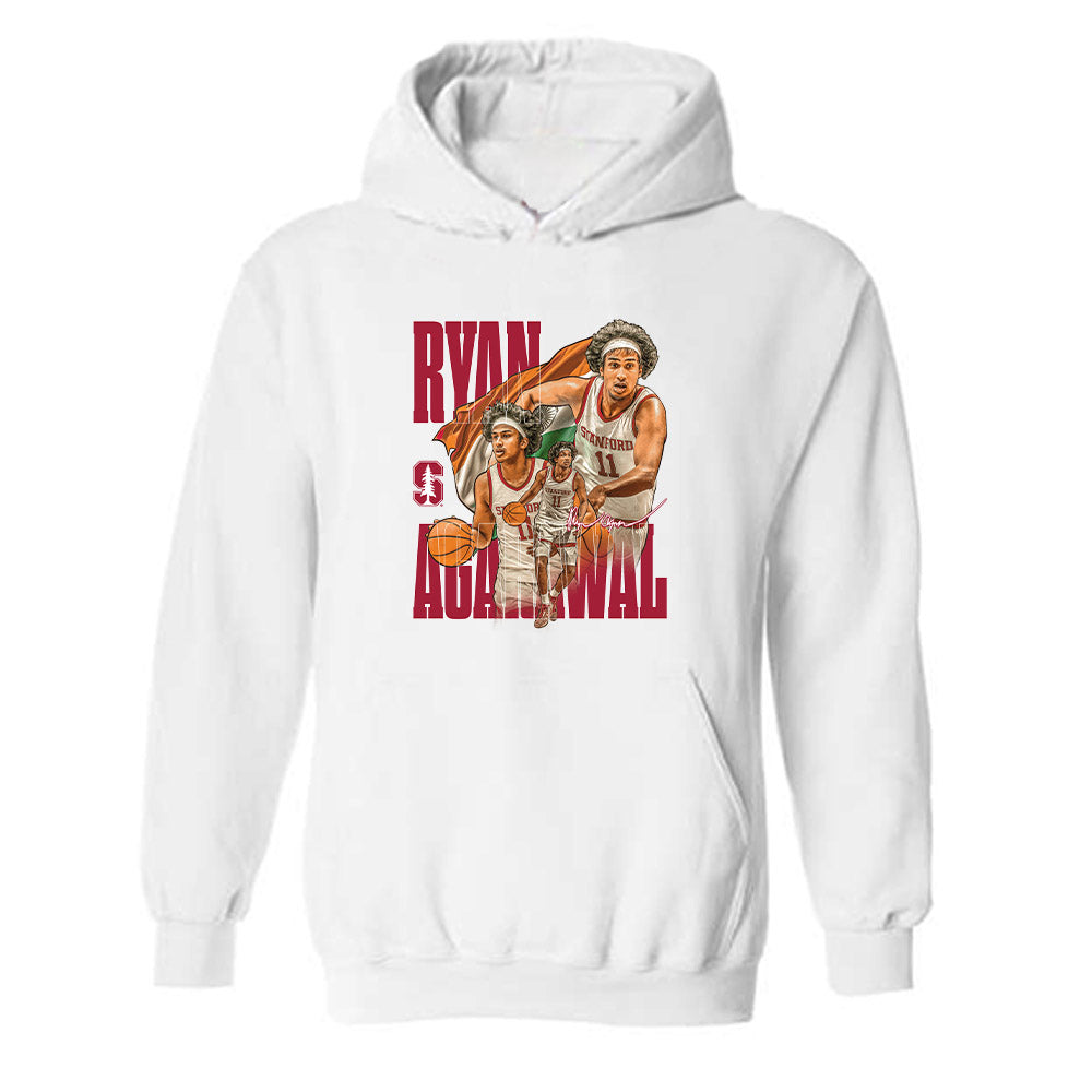 Stanford - NCAA Men's Basketball : Ryan Agarwal - Player Collage Hooded Sweatshirt-0