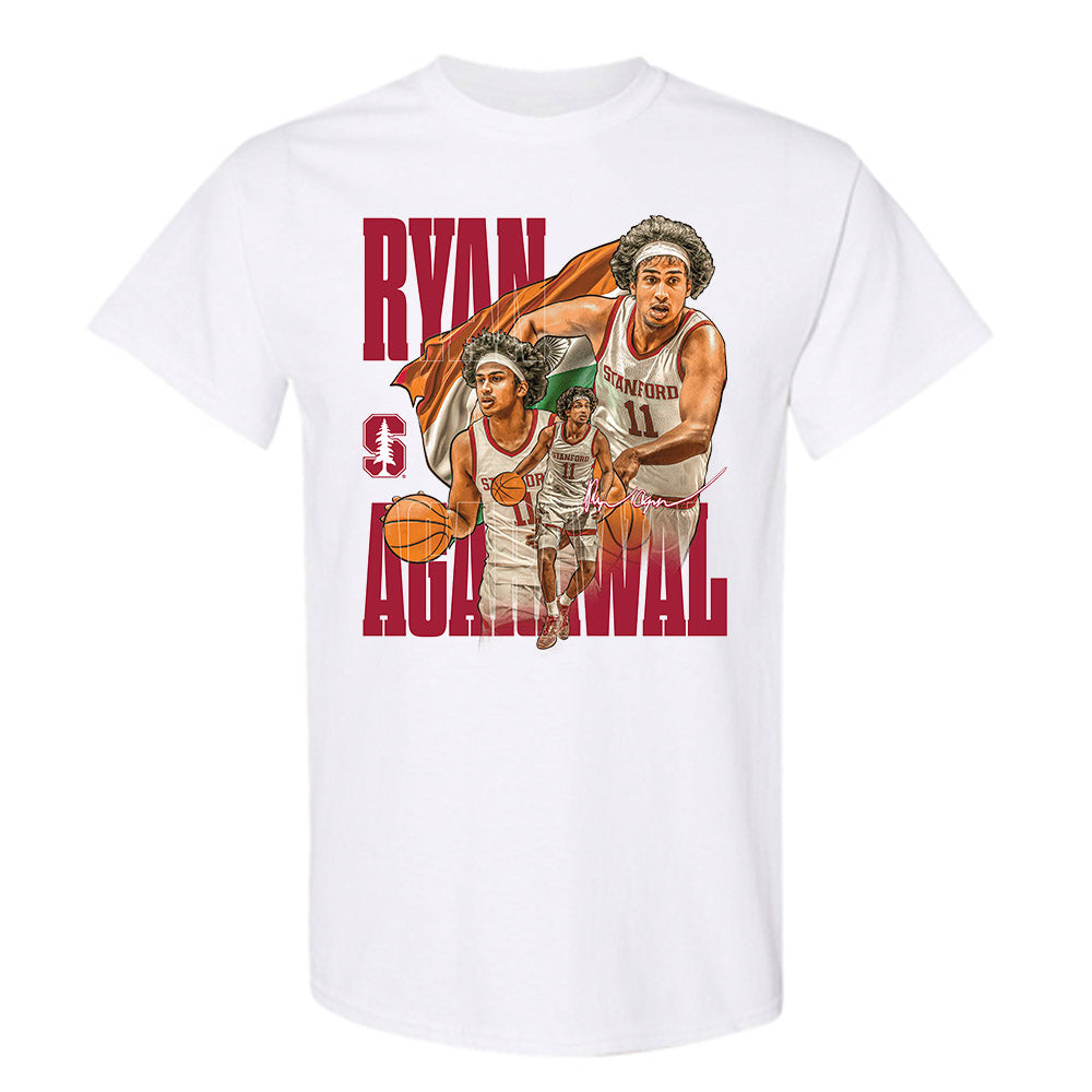 Stanford - NCAA Men's Basketball : Ryan Agarwal - Player Collage T-Shirt-0