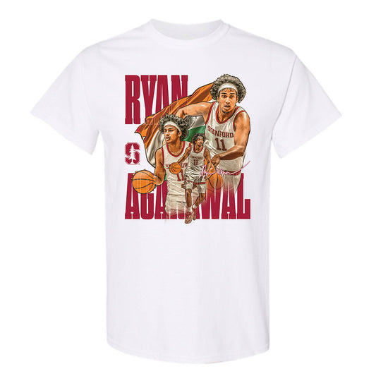 Stanford - NCAA Men's Basketball : Ryan Agarwal - Player Collage T-Shirt-0