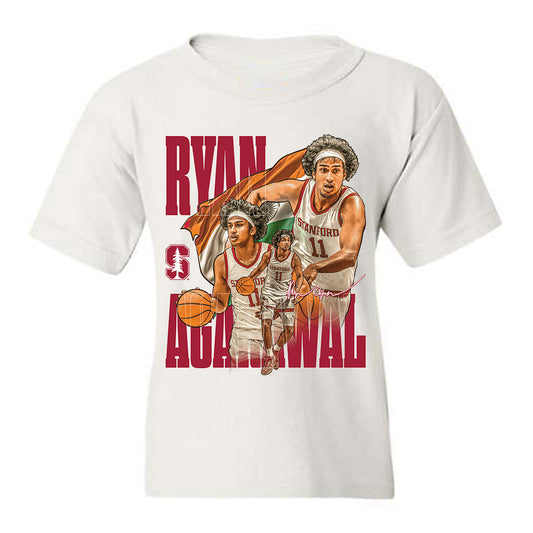 Stanford - NCAA Men's Basketball : Ryan Agarwal - Player Collage Youth T-Shirt-0