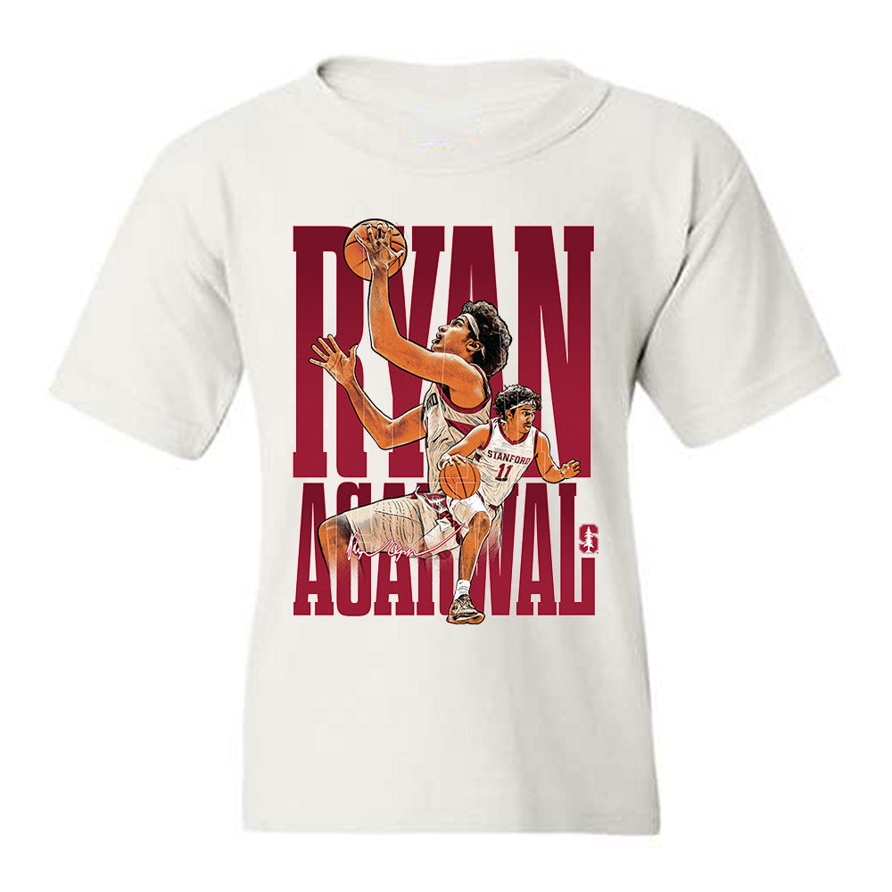 Stanford - NCAA Men's Basketball : Ryan Agarwal - Player Collage Youth T-Shirt-0