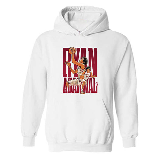 Stanford - NCAA Men's Basketball : Ryan Agarwal - Player Collage Hooded Sweatshirt-0