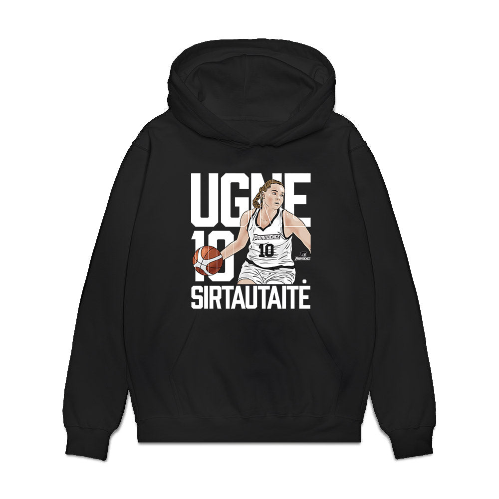 Providence - NCAA Women's Basketball : Ugne Sirtautaite - Caricature Premium Hooded Sweatshirt-0
