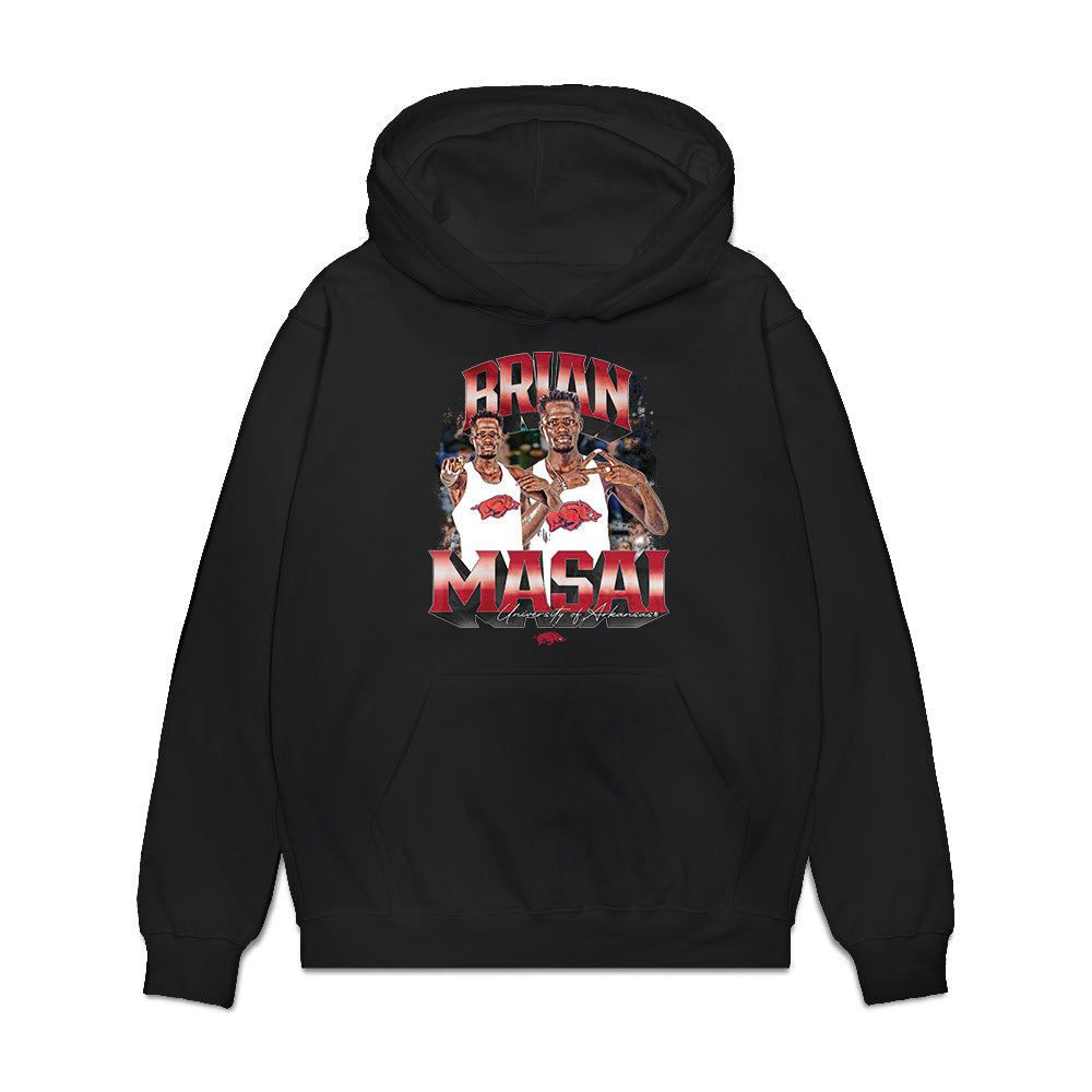 Arkansas - NCAA Men's Cross Country : Brian Masai - Collage Premium Hooded Sweatshirt-0