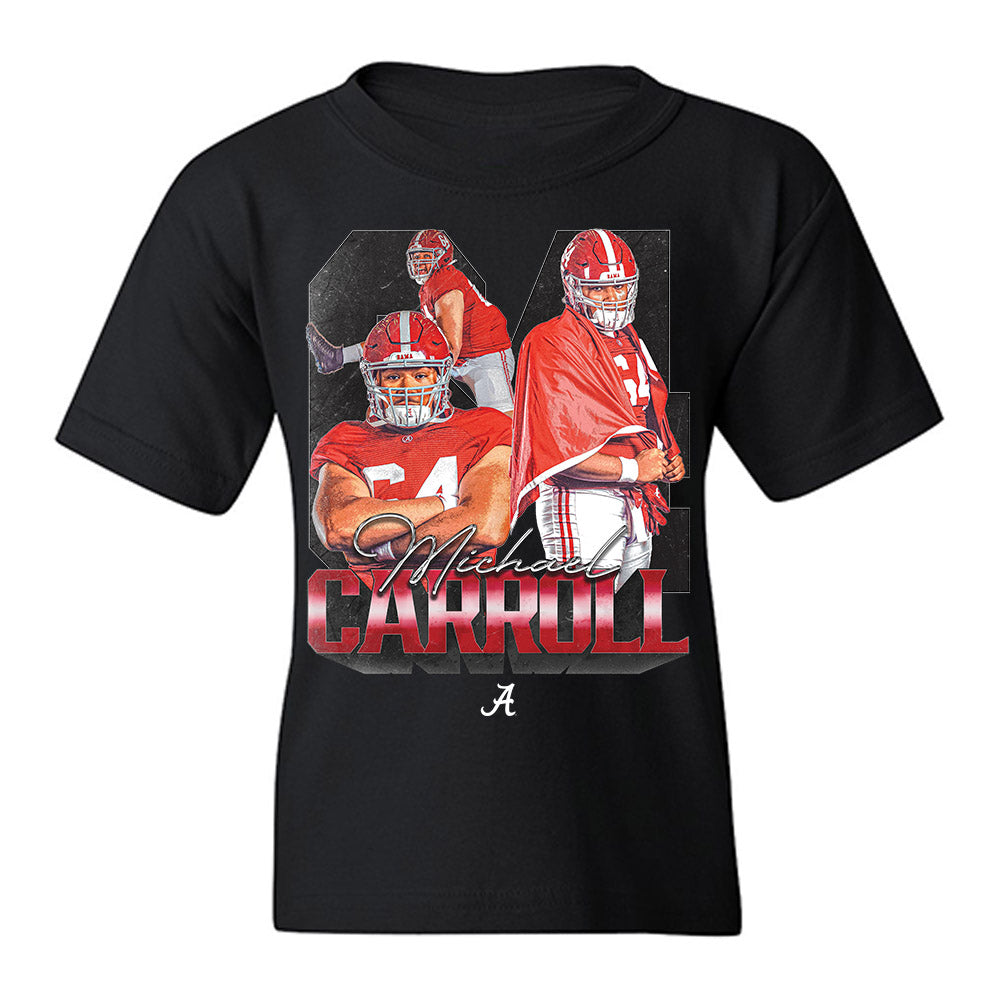 Alabama - NCAA Football : Michael Carroll - Collage Youth T-Shirt-0