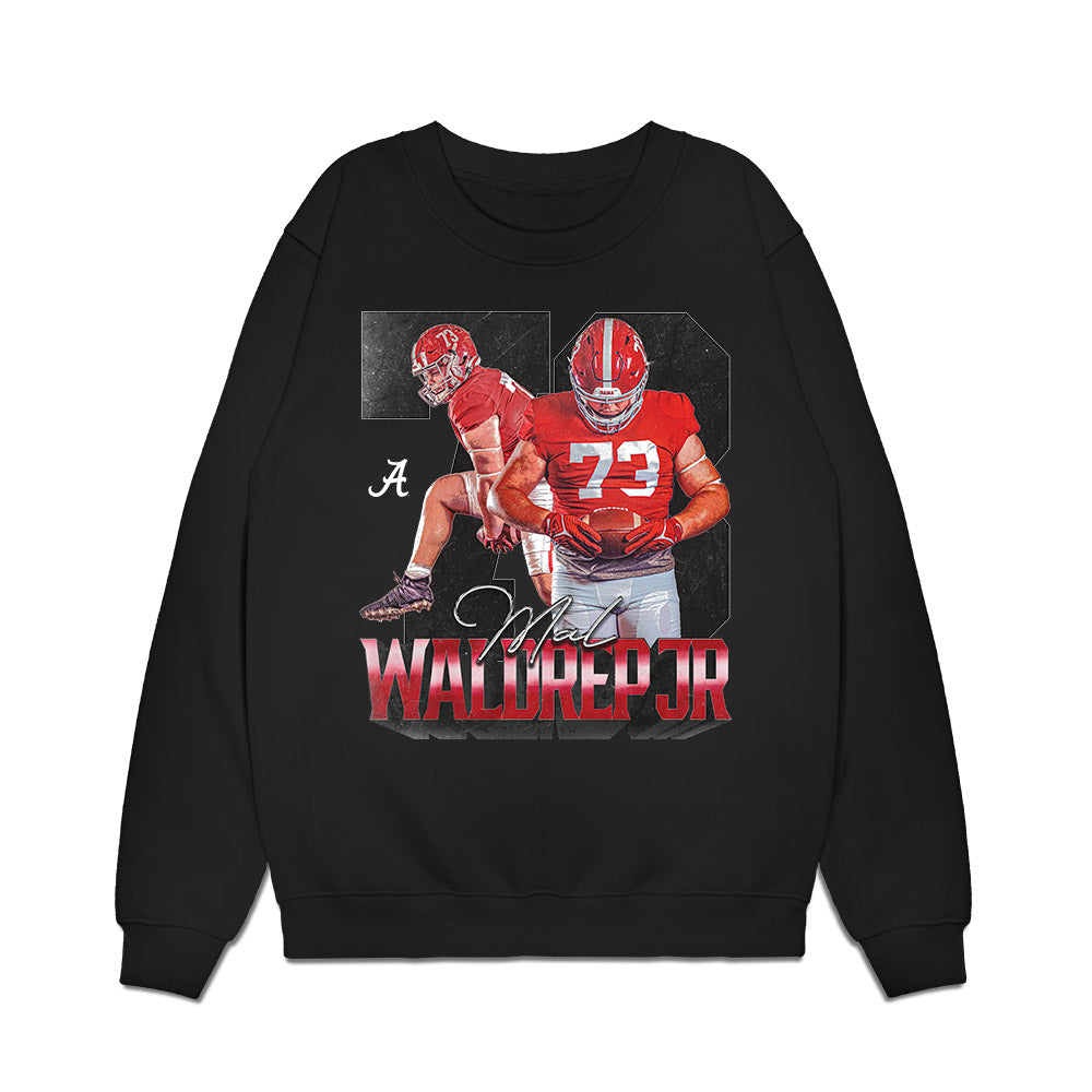 Alabama - NCAA Football : Mal Waldrep - Collage Premium Crewneck Sweatshirt-0