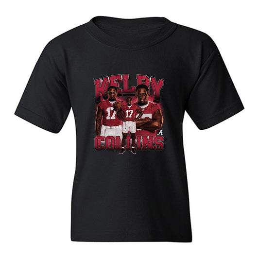Alabama - NCAA Football : Kelby Collins - Collage Youth T-Shirt-0