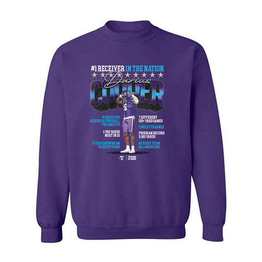 Tarleton State - NCAA Football : Darius Cooper - Player Collage Crewneck Sweatshirt-0