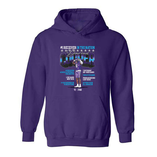 Tarleton State - NCAA Football : Darius Cooper - Player Collage Hooded Sweatshirt-0