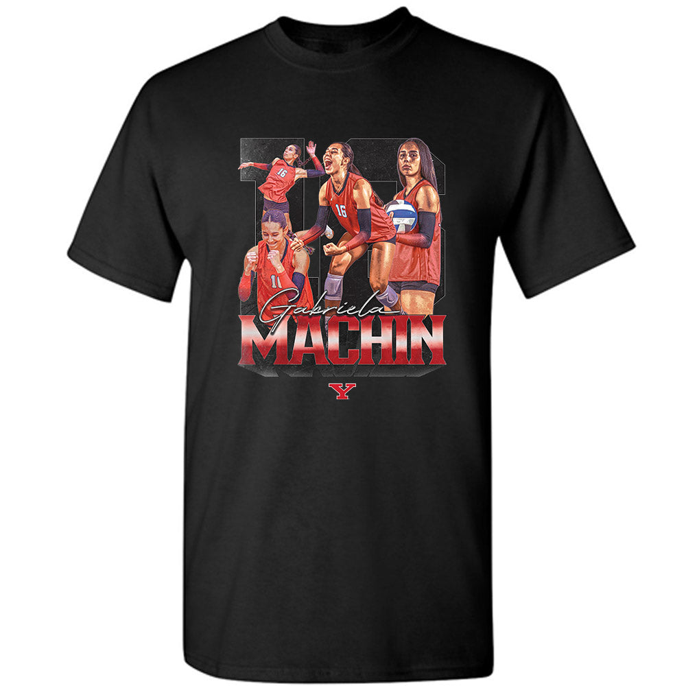 Youngstown State - NCAA Women's Volleyball : Gabriela Machin - Player Collage T-Shirt-0