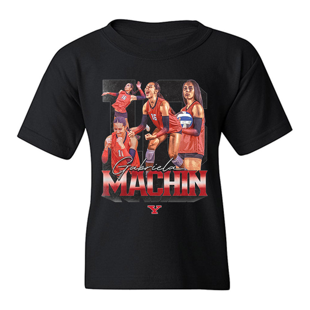 Youngstown State - NCAA Women's Volleyball : Gabriela Machin - Player Collage Youth T-Shirt-0