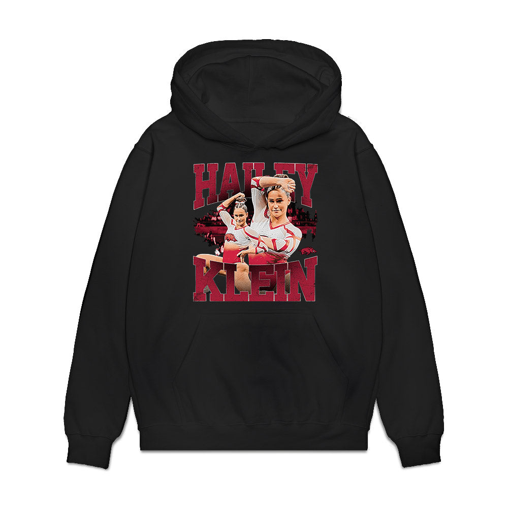 Arkansas - NCAA Women's Gymnastics : Hailey Klein - Premium Hooded Sweatshirt-0