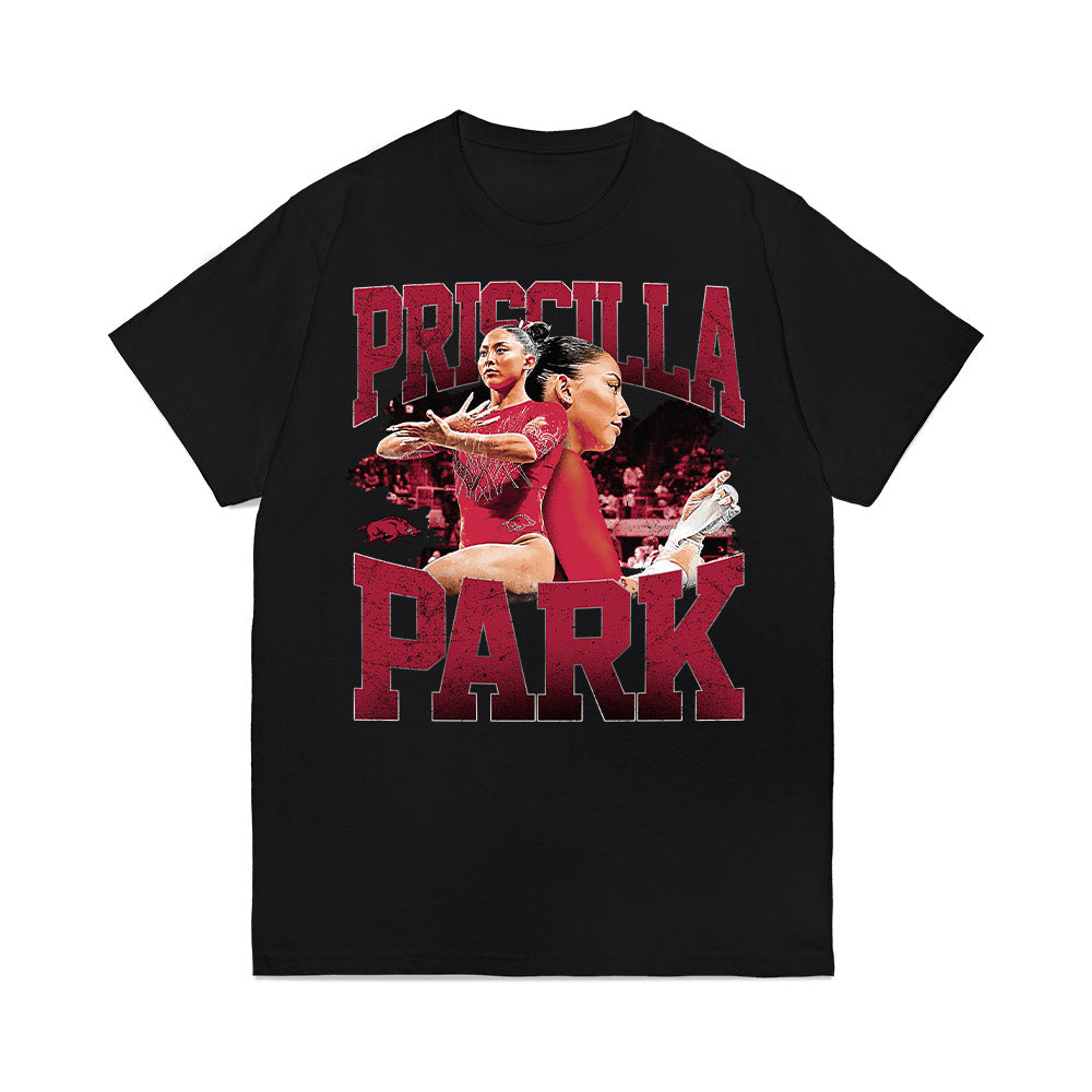 Arkansas - NCAA Women's Gymnastics : Priscilla Park - Premium T-Shirt-0