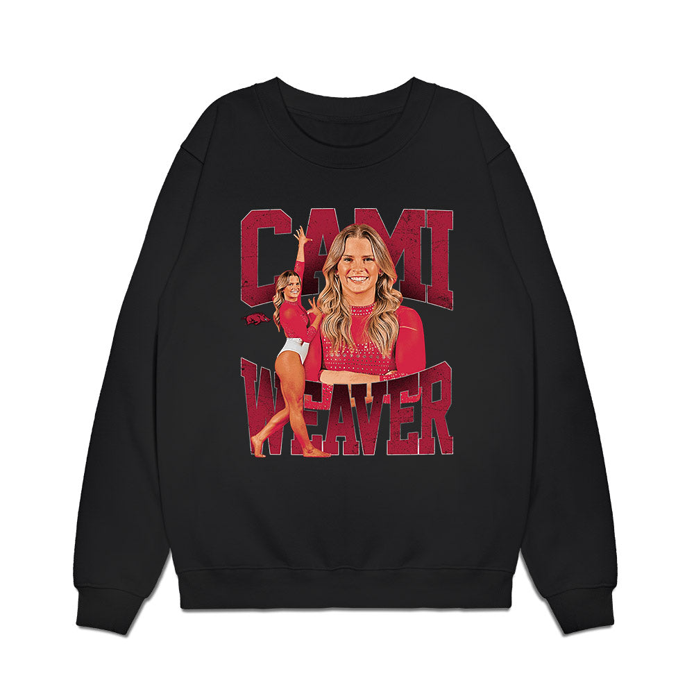 Arkansas - NCAA Women's Gymnastics : Cami Weaver - Collage Premium Crewneck Sweatshirt-0
