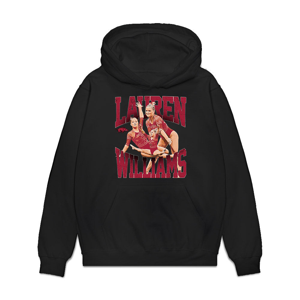 Arkansas - NCAA Women's Gymnastics : Lauren Williams - Premium Hooded Sweatshirt-0