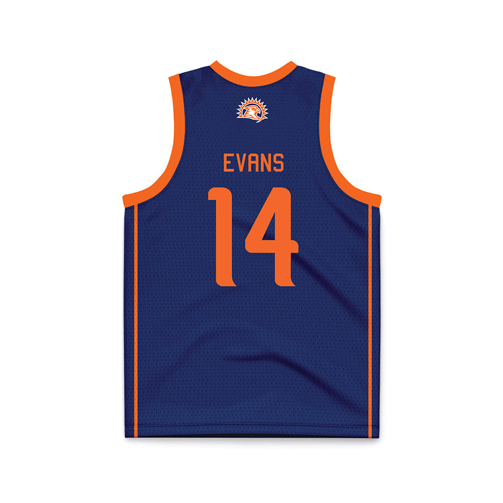 FPU - NCAA Women's Basketball : Sienna Evans - Navy Basketball Jersey-1