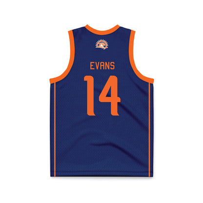 FPU - NCAA Women's Basketball : Sienna Evans - Navy Basketball Jersey-1