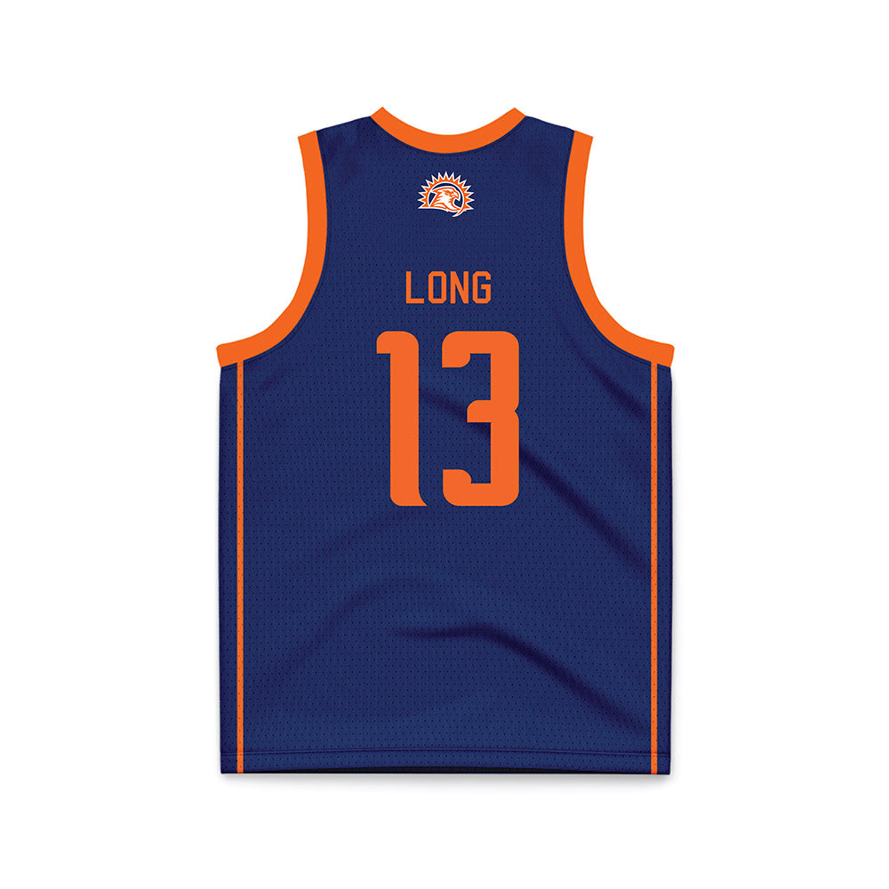 FPU - NCAA Women's Basketball : Mason Long - Navy Basketball Jersey-1