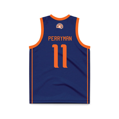 FPU - NCAA Women's Basketball : Alexa Perryman - Navy Basketball Jersey-1