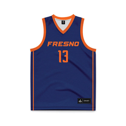 FPU - NCAA Women's Basketball : Mason Long - Navy Basketball Jersey-0