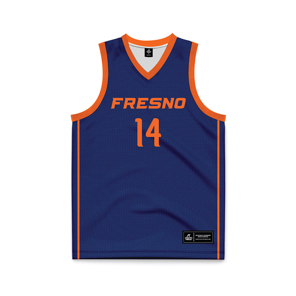 FPU - NCAA Women's Basketball : Sienna Evans - Navy Basketball Jersey-0