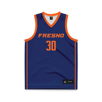 FPU - NCAA Women's Basketball : Jordyn Ybarra - Navy Basketball Jersey-0