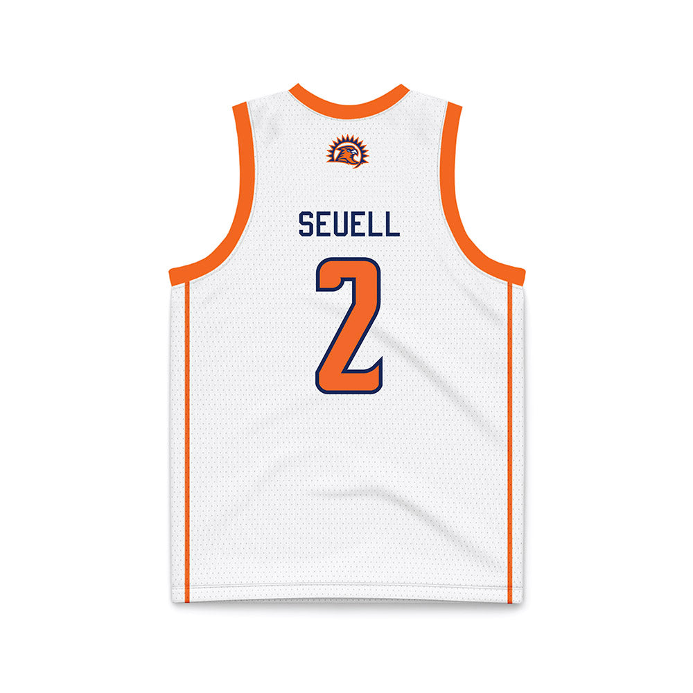 FPU - NCAA Women's Basketball : Aaliyah Seuell - White Basketball Jersey-1