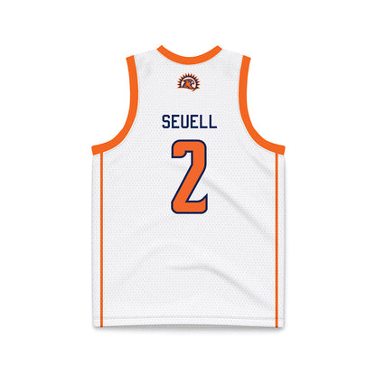 FPU - NCAA Women's Basketball : Aaliyah Seuell - White Basketball Jersey-1