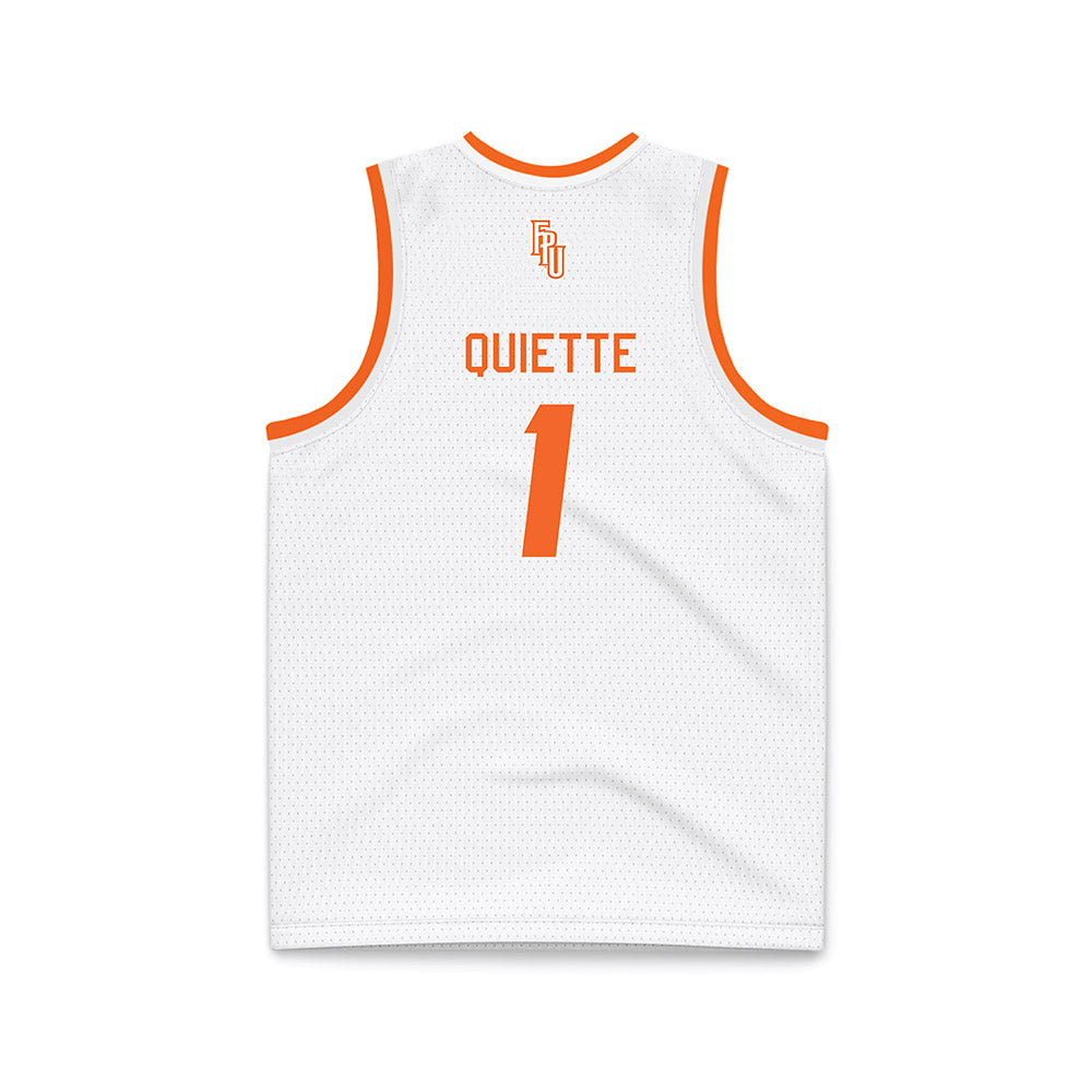 FPU - NCAA Men's Basketball : Gabriel Quiette - White Basketball Jersey-1