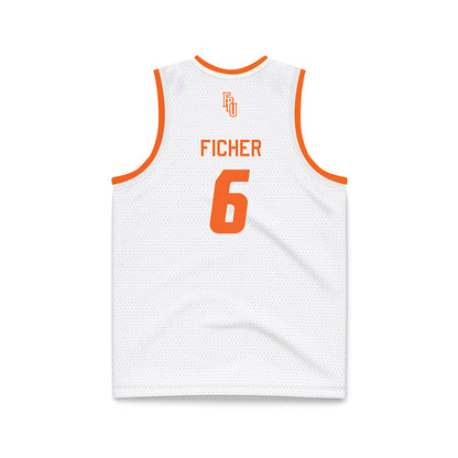 FPU - NCAA Men's Basketball : Malachi Ficher - White Basketball Jersey-1