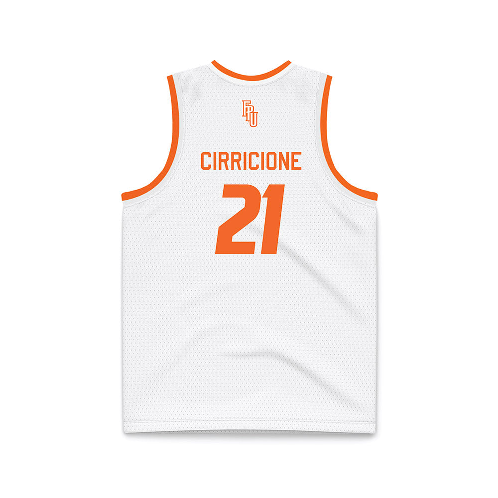 FPU - NCAA Men's Basketball : Gavyn Cirricione - White Basketball Jersey-1