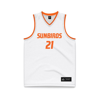 FPU - NCAA Men's Basketball : Gavyn Cirricione - White Basketball Jersey-0