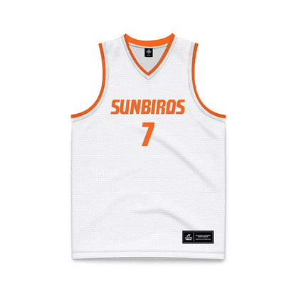 FPU - NCAA Men's Basketball : Liam Switzer - White Basketball Jersey-0