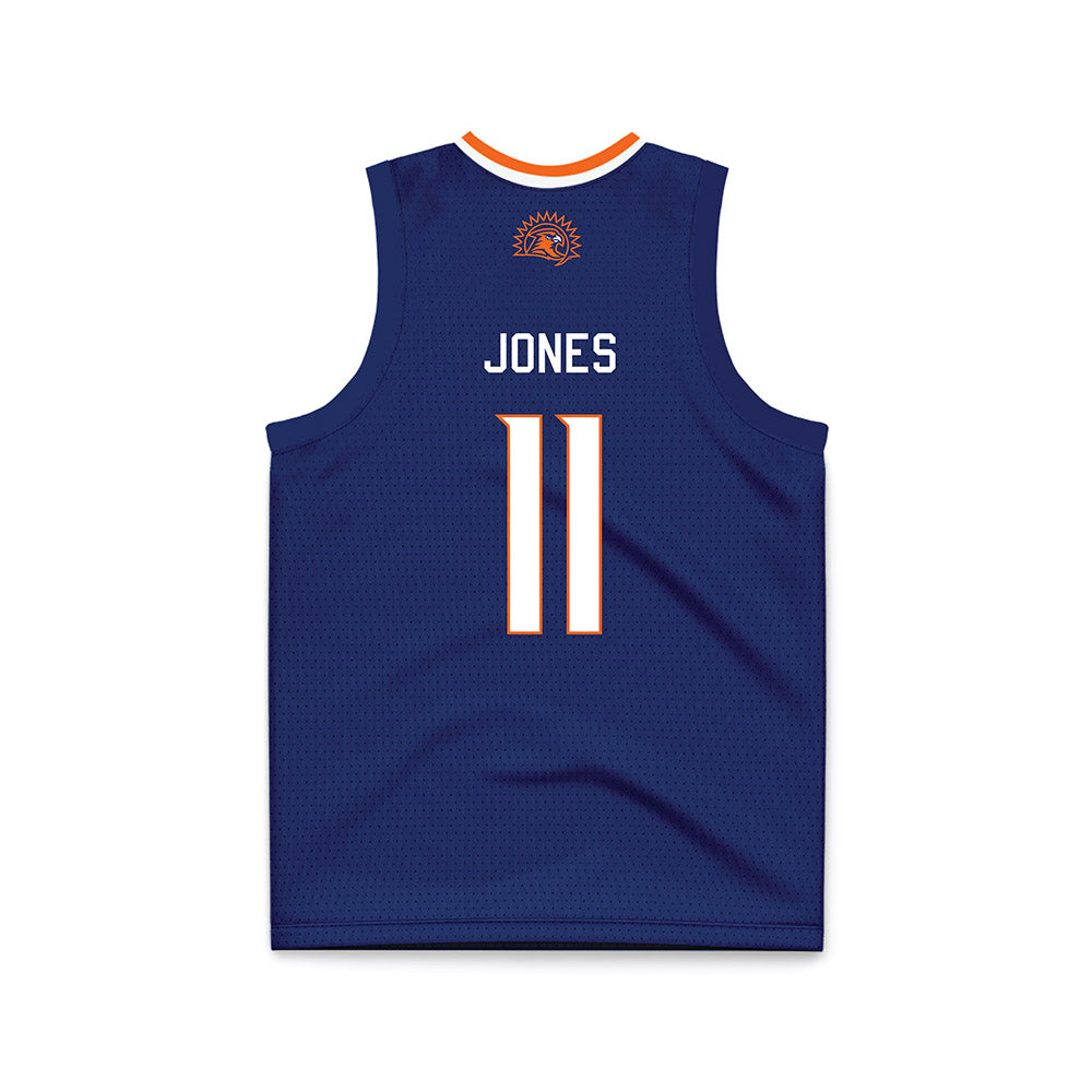 FPU - NCAA Men's Basketball : Loukas Jones - Navy Basketball Jersey-1