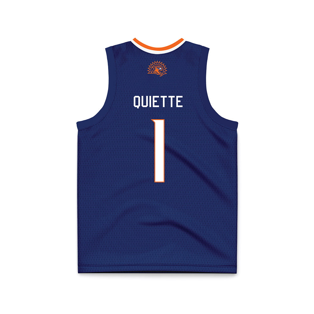 FPU - NCAA Men's Basketball : Gabriel Quiette - Navy Basketball Jersey-1
