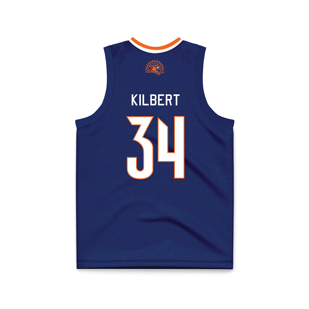 FPU - NCAA Men's Basketball : Logan Kilbert - Navy Basketball Jersey-1